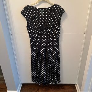 Navy Poke A Dot Dress by Ralph Lauren